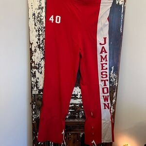 Vintage Champion Jamestown Basketball track pants. Zip bottom. Large.